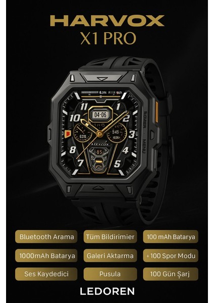 Hx Watch X1 Pro Akıllı Saat Iphone ve Android Tüm Telefonlara Uyumlu