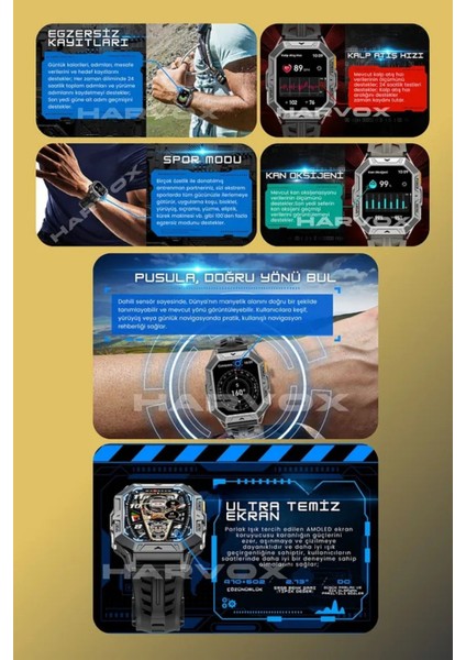 Hx Watch X1 Pro Akıllı Saat Iphone ve Android Tüm Telefonlara Uyumlu