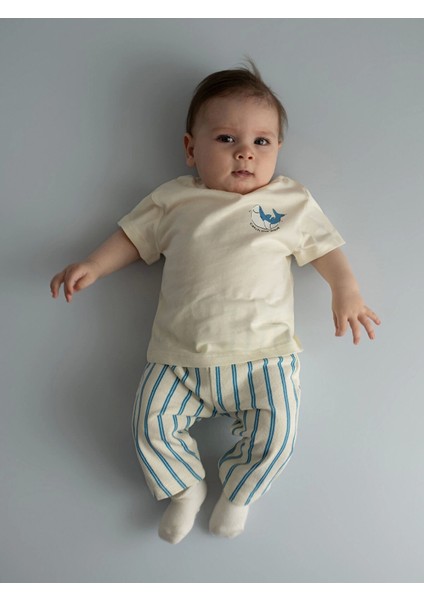 Lcw Baby Ekru Bisiklet Yaka Baskılı Erkek Bebek 3'lü Takım fırsatları