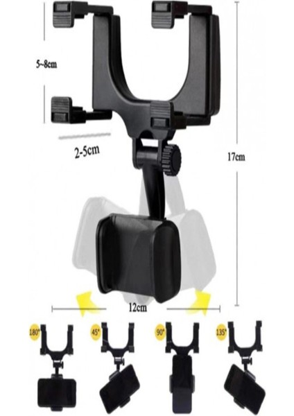 Araba Dikiz Aynasına Takılan Telefon Tutucu Tüm Araçlar Için Uyumlu fiyatları