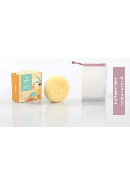 Omise Natural Katı Şampuan Portakal Bitkisel İçerik - Köpük Oluşturan Kese
