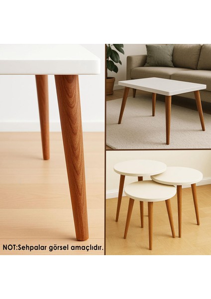 3 Adet Ahşap Ayak 45 cm Açık Meşe M8 Civatalı Bağlantı Aparatlı Mobilya Tabure Sehpa Masa Destek Ayağı indirimleri