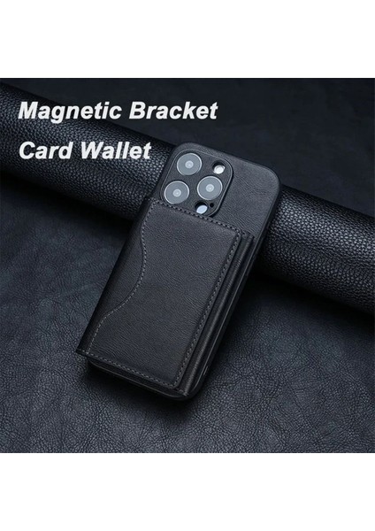 Magsafe Özellikli Mıknatıslı 5 Bölmeli Stand Olabilen Suni Deri Kartlık indirimleri