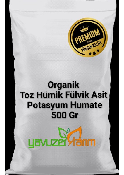 Organik Toz Hümik Fulvik Asit Potasyum Humate 500 gr