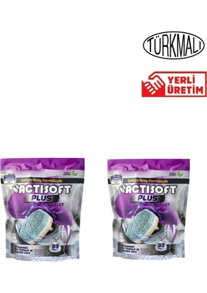 Plus Bulaşık Makinesi Tableti Bulaşık Makinesi Deterjanı 33 Adet x 2'li Paket modelleri