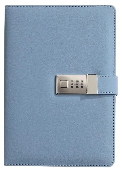 Kilitli Ajanda Günlük Not Defteri Notebook Mavi Ithal Ürün