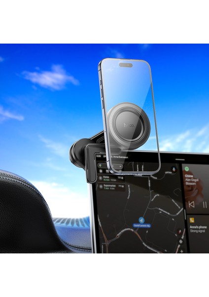 Tesla Ekran App Için H57 Manyetik Araç Telefonu Tutucu Katlanabilir Metal Araç Tutucu iPhone 13 14 15 16 Pro Max