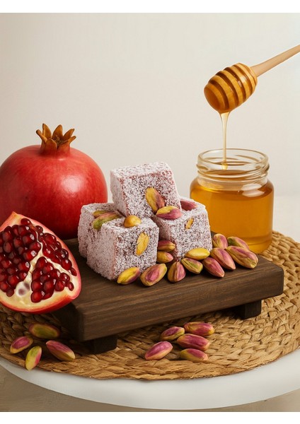 Narlı Ballı Duble Fıstıklı Lokum