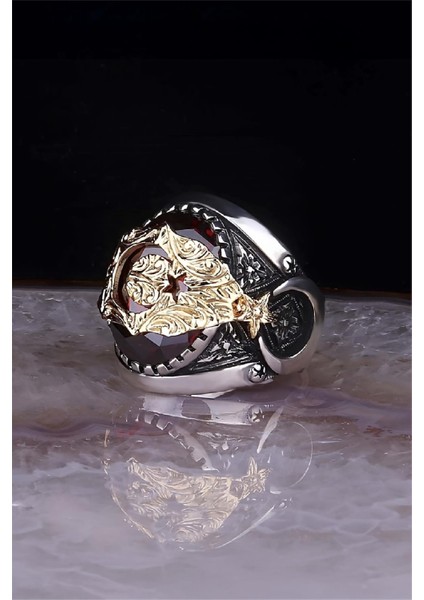 Ay Yıldız Motifli 925 Ayar Gümüş Yüzük modelleri