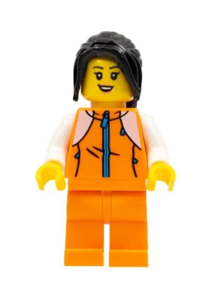 Minifigür Woman Orange Tracksuit HOL266