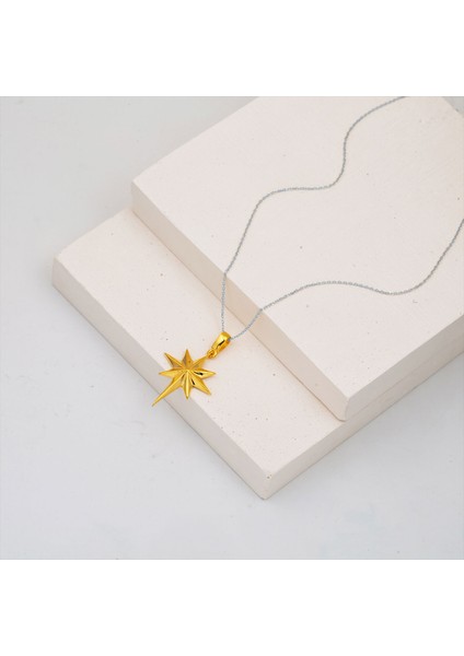 22 Ayar Altın Kuzey Yıldızı Kolye Ucu modelleri