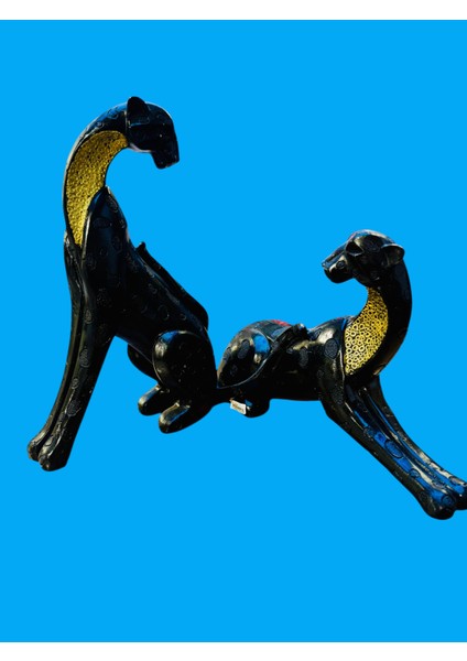 Biblo Aksesuar Ikili Jaguar Figürlü 26 x 14 cm Yükseklik Aksoylar Home Avm fiyatları