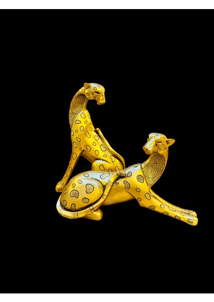 Biblo Aksesuar Ikili Jaguar Figürlü 26 x 14 cm Yükseklik Aksoylar Home Avm modelleri