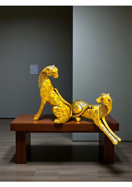 Biblo Aksesuar Ikili Jaguar Figürlü 26 x 14 cm Yükseklik Aksoylar Home Avm fırsatları