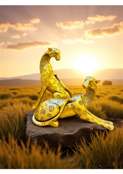 Biblo Aksesuar Ikili Jaguar Figürlü 26 x 14 cm Yükseklik Aksoylar Home Avm indirimleri