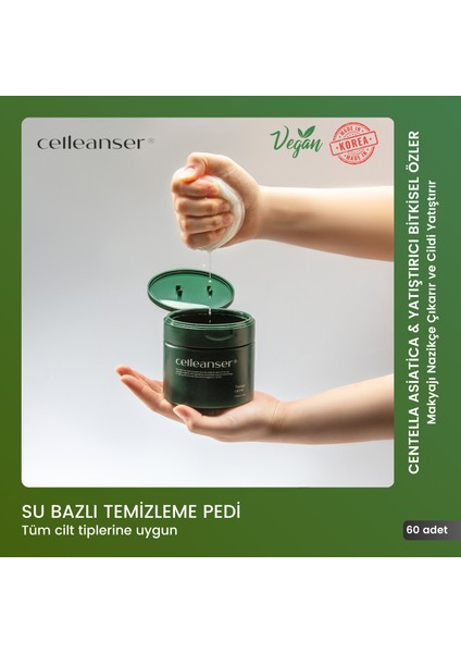 Centella Asiatica içeren %100 Pamuktan yapılmış Nemlendirici Temizleme Pedi Therapy Oil Pad