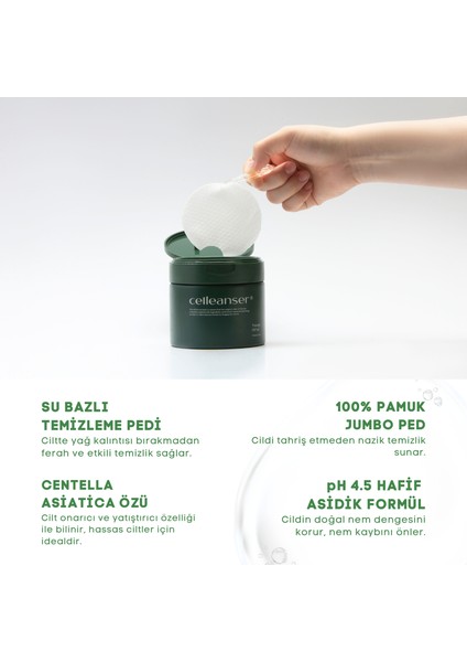 Centella Asiatica içeren %100 Pamuktan yapılmış Nemlendirici Temizleme Pedi Therapy Oil Pad modelleri