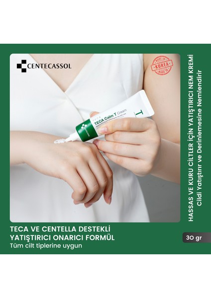 Lipozom Teknolojisi, Saf Centella, Onarıcı, Nemlendirici, Yatıştırıcı Teca Calm Krem