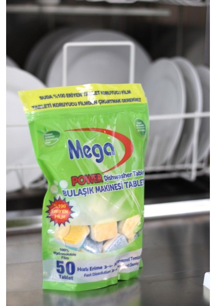 Power Hepsi Bir Arada Bulaşık Makinesi Deterjanı 4 Paket x 50 Tablet (200ADET)