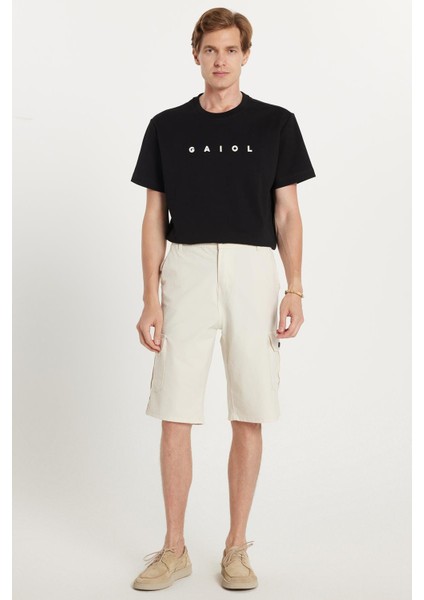 Erkek Relax Fit Rahat Kesim %100 Pamuk Kargo Cep Bej Kapri Şort fırsatları