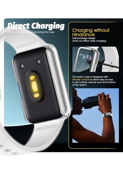 Huawei Watch Fit 3 Uyumlu 360 Tam Kapatan Kasa ve Ekran Koruyucu fırsatları