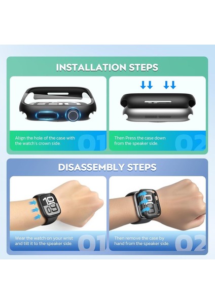 Watch 2-3-4-5-6-Se 44MM Uyumlu Sert Pc Kasa ve Ekran Koruyucu Kılıf fırsatları