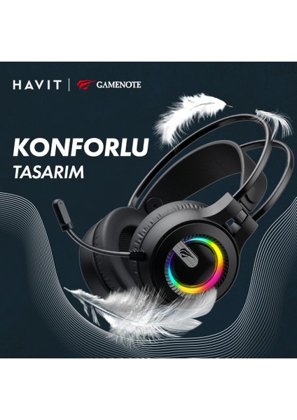 H2040D Rgb Aydınlatmalı Mikrofonlu Gaming Oyuncu Kulaklığı - 3.5mm Jack + USB - Beyaz modelleri