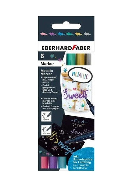 Metalik Markör Duo 6'lı (EF-558406)