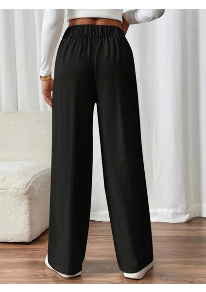 Kadın Beli Lastikli Düğmeli Ithal Krep Pantolon fiyatları