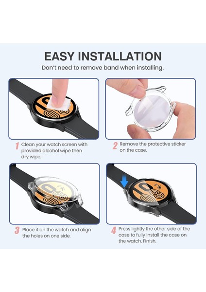 Samsung Galaxy Watch Fe 40MM Uyumlu Sert Pc Kasa ve Ekran Koruyucu Kılıf