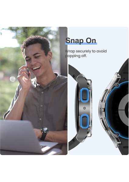 Samsung Galaxy Watch 7 40MM Uyumlu Sert Pc Kasa ve Ekran Koruyucu Kılıf
