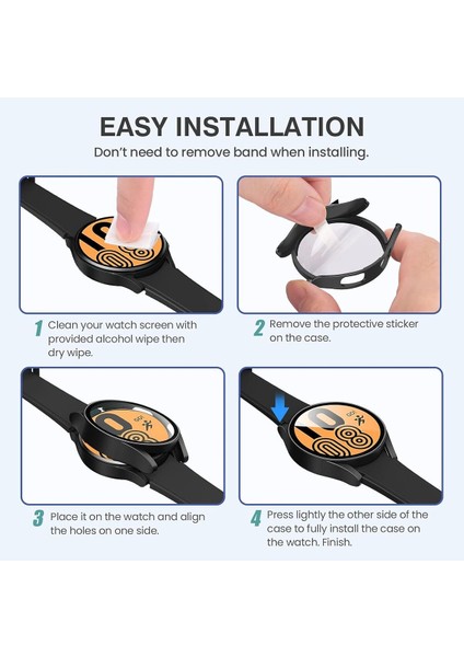 Galaxy Watch Fe 40MM Uyumlu Sert Pc Kasa ve Ekran Koruyucu Kılıf