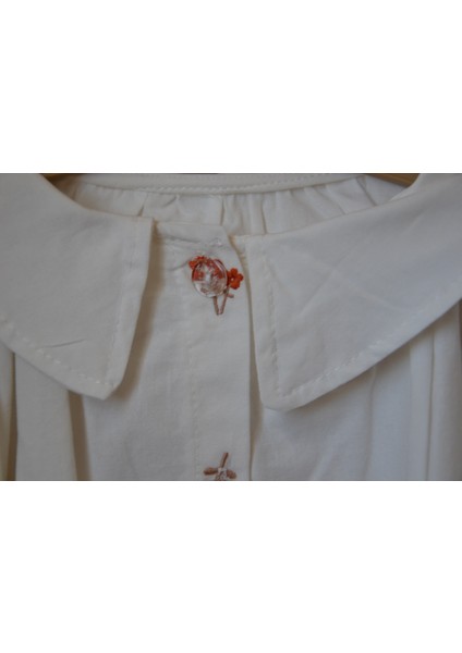 Beyaz Nakışlı Gömlekli Kız Çocuk Takım fiyatları