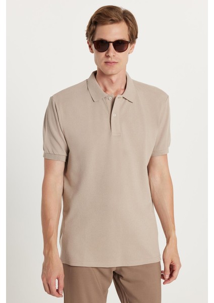 Erkek Regular Fit Klasik Kesim Pamuklu Yumuşak Dokulu Serin Tutan Kumaş Düz Taş Polo Yaka Tişört fırsatları
