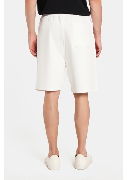 Erkek Relax Fit Rahat Kesim Yandan Cepli beyaz Bermuda Şort indirimleri