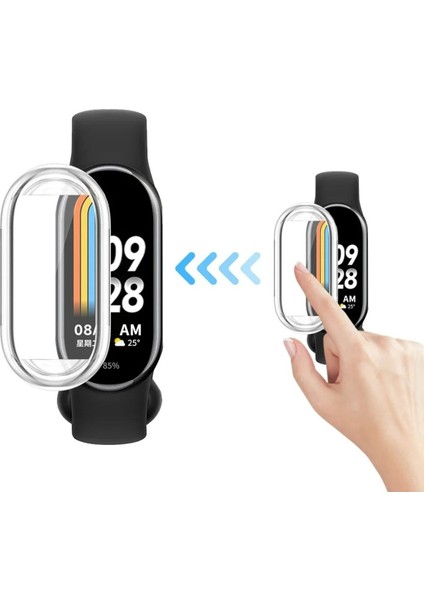 Xiaomi Mi Band 8 Uyumlu Şeffaf Yumuşak Tpu Kasa Koruyucu modelleri