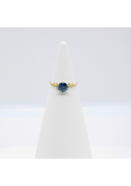 14 Ayar Altın Minimal Safir Yüzük indirimleri