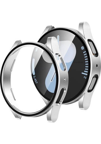 Samsung Galaxy Watch 7 44MM Uyumlu Sert Pc Kasa ve Ekran Koruyucu Kılıf Uyumlu