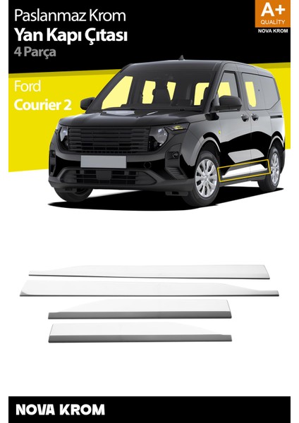 Ford Courier Krom Yan Kapı Çıtası 4 Prç. 2023 Üzeri