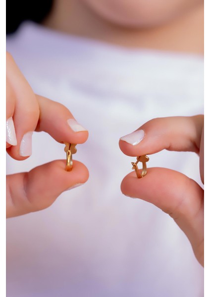 14 Ayar Altın Tavşan Çocuk Küpe indirimleri