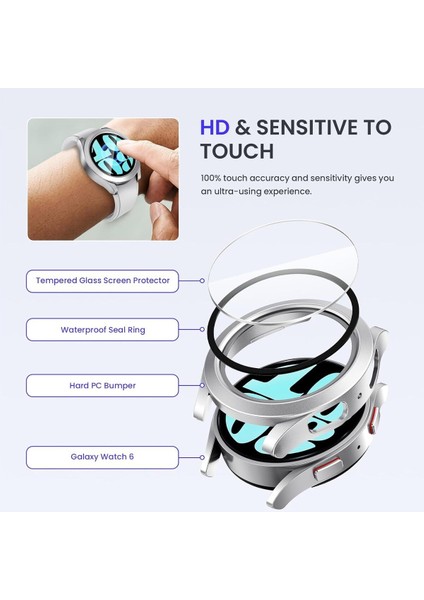 Samsung Galaxy Watch 4 5 40 mm Uyumlu Kasa ve Ekran Koruyucu 360 Tam Koruma Sert Pc Kasa Koruyucu indirimleri