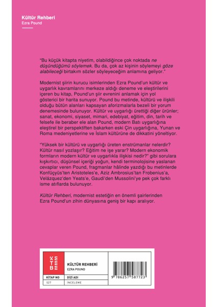 Kültür Rehberi - Ezra Pound fiyatları