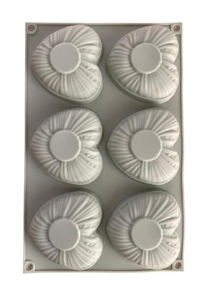 Silikon Kek Kalıbı Tırtıklı Kalpli