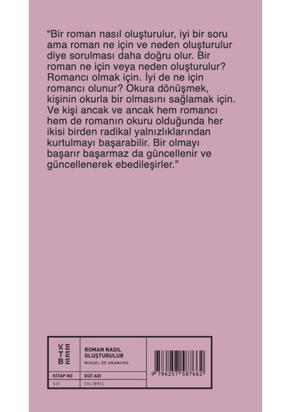Roman Nasıl Oluşturulur - Miguel De Unamuno fiyatları