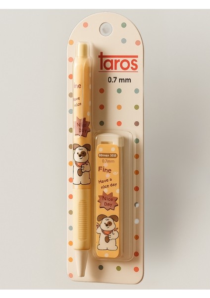 -Sevimli Köpek Puppy Okul Seti 0.7 Mekanik Uçlu Kalem + 20 Adet Yedek Uç