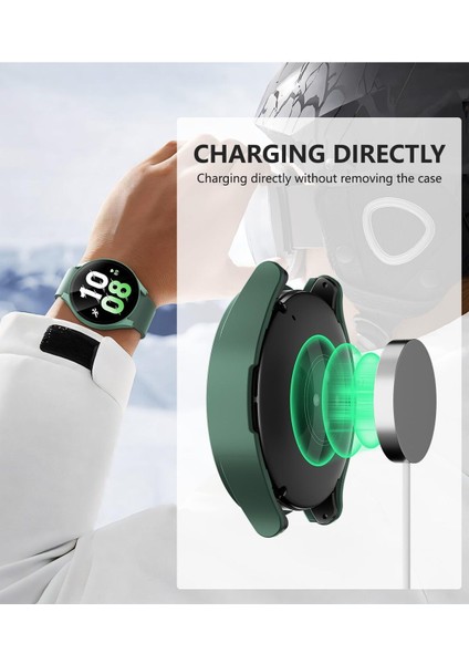 Samsung Galaxy Watch 7 44MM Uyumlu Sert Pc Kasa ve Ekran Koruyucu Kılıf