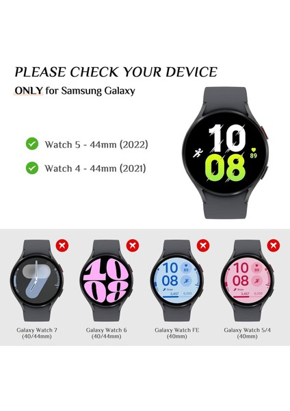 Galaxy Watch 4 / 5 44MM Uyumlu Kasa ve Ekran Koruyucu 360 Tam Koruma Sert Pc Kasa Koruyucu fiyatları