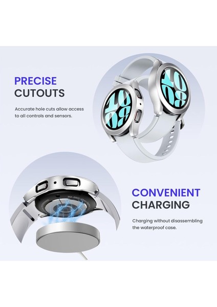 Galaxy Watch 4 / 5 44MM Uyumlu Kasa ve Ekran Koruyucu 360 Tam Koruma Sert Pc Kasa Koruyucu