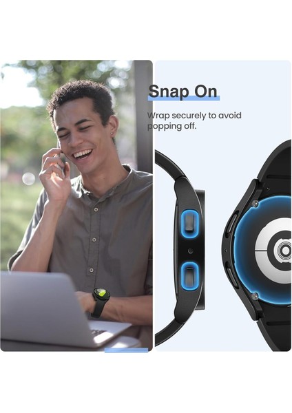 Samsung Galaxy Watch 7 40MM Uyumlu Sert Pc Kasa ve Ekran Koruyucu Kılıf