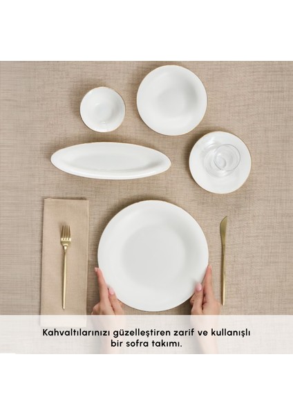 Fine Pearl Fame 26 Parça 6 Kişilik Kahvaltı Takımı Gold fırsatları